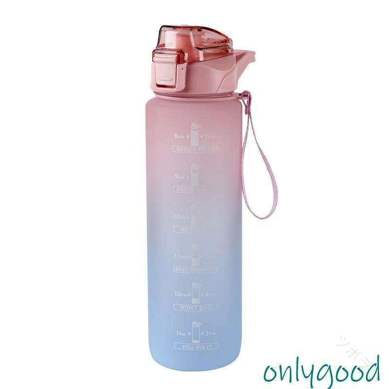 水筒 1リットル 1L 大容量 軽量 軽い 漏れない プラスチック 目盛り付き 直飲み お...