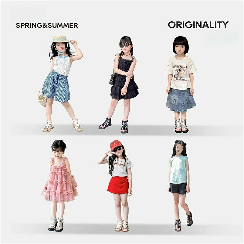 キッズ サンダル 女の子 子供サンダル ローマサンダル ガールズ サンダルジュニア ...