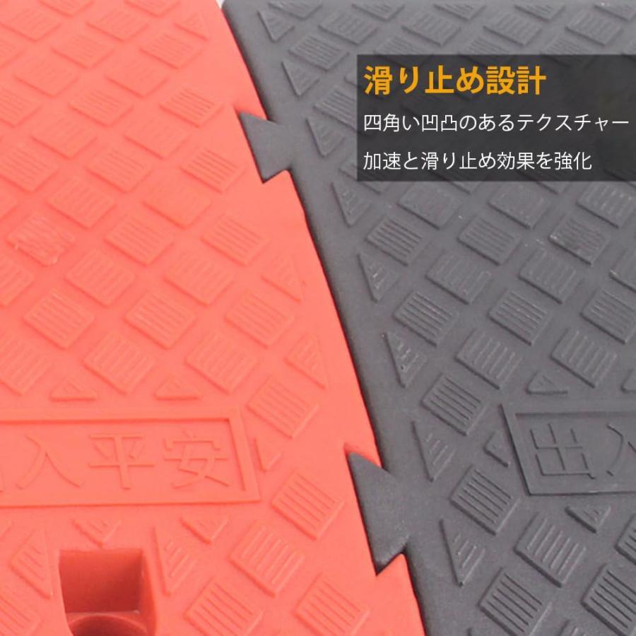 エーステクノ楽天市場店の段差スロープ 2個セット プレート スプライス可能 高さ7cm 11cm 13cm 16cm 19cm カースロープ 段差解消スロープ ゴム｜アングル2