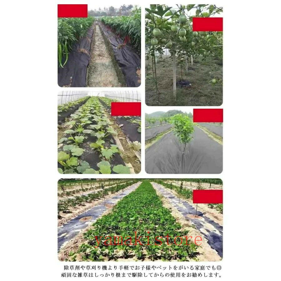 エーステクノ楽天市場店のX 100m 2m 除草シート 園芸用シート 雑草シート 高透水 農業 家庭用 園芸用 除草 雑草通水性 砂利 杭 ガーデニング 駐車場 家庭菜園 耐久年数約3年 人工芝 D 芝生 雑草｜アングル3