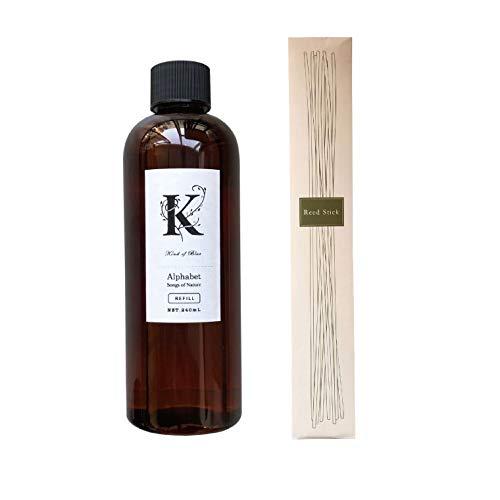 エーステクノ楽天市場店のSongs of Nature アルファベット リードディフューザー 240ml 詰替えセット レフィル Kカインドオブブルー｜アングル2
