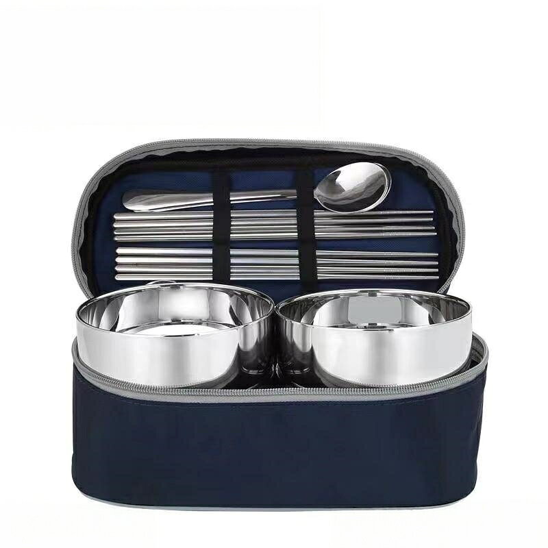 キャンプ 食器 食器セット 皿 スプーン 箸 ステンレス クッカーセット bbq 収納バ2人用4人用老人の日 携帯便利 旅行用
