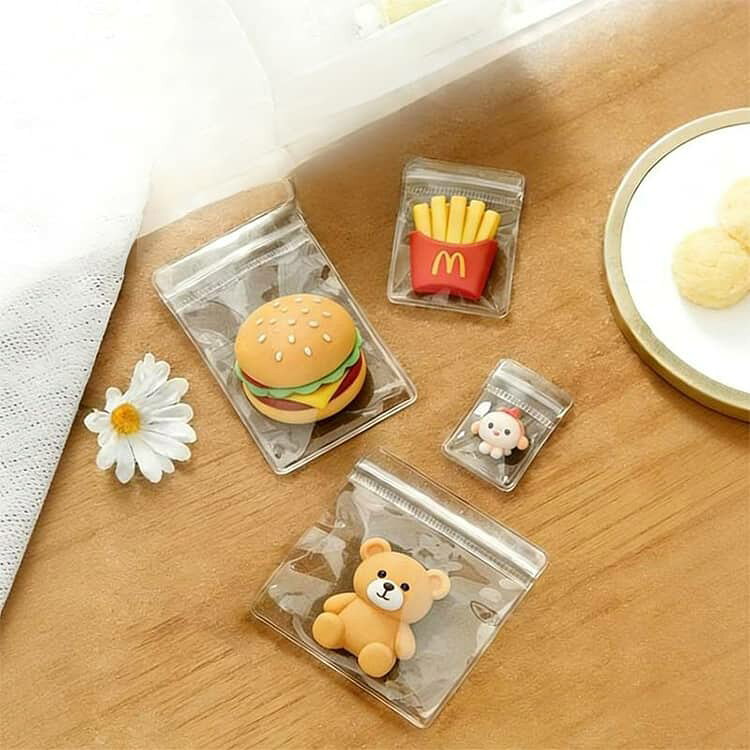 EVA製 ケース ポリ袋 小分け 100〜25枚セット 袋のまま パウチ チャック付き クリア バッグ スクイーズ スクイーズ袋 スクイーズレジン用 にぎに バッグ入り 小物入り esutekuno-10006112 エーステクノ楽天市場店 サンプル画像2
