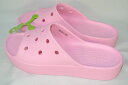 アウトレット 訳あり新品/crocs サンダル Classic Platform Slide(ピンク) 208180-6S0/サイズ23cm/激安処分