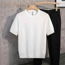Tシャツ メンズ 半袖 毛玉防止 ニットソー 丸首 ラウンドネック 無地 シンプル インナー トップス カットソー きれいめ 大人カジュアル 男性用 紳士服 春 夏 春夏用