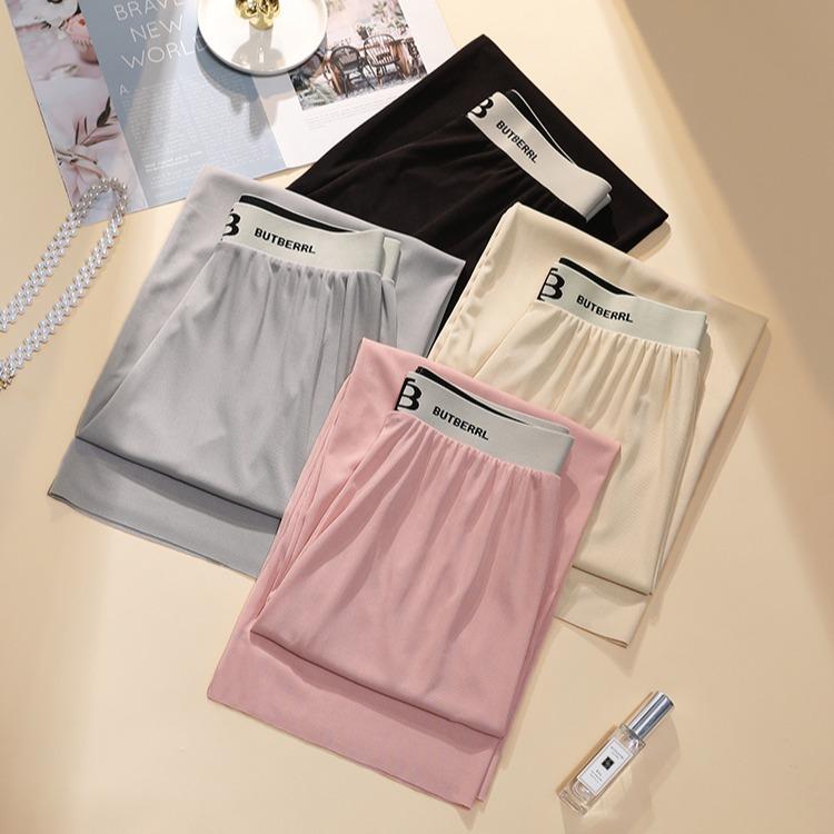 パンツ レディース 春夏 接触冷感 ハイウエスト ワイドストレート フルレングス ドレープ感 ゆったり リラックスフィット 着痩せ効果 カジュアル ボトムス