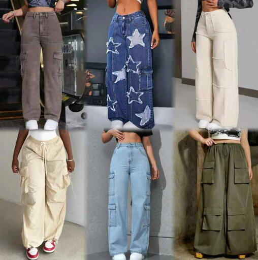 カーゴパンツ レディース デニム ジーンズ ワイド ゆったり ルーズ ポケット付き ロング丈 カジュアル 普段使い ストリート ミリタリー ファッション ボトムス(x30) カーゴパンツ レディース デニム ジーンズ ワイド ゆったり ルーズ ポケット付き ロング丈 カジュアル 普段使い ストリート ミリタリー ファッション ボトムス(x30)