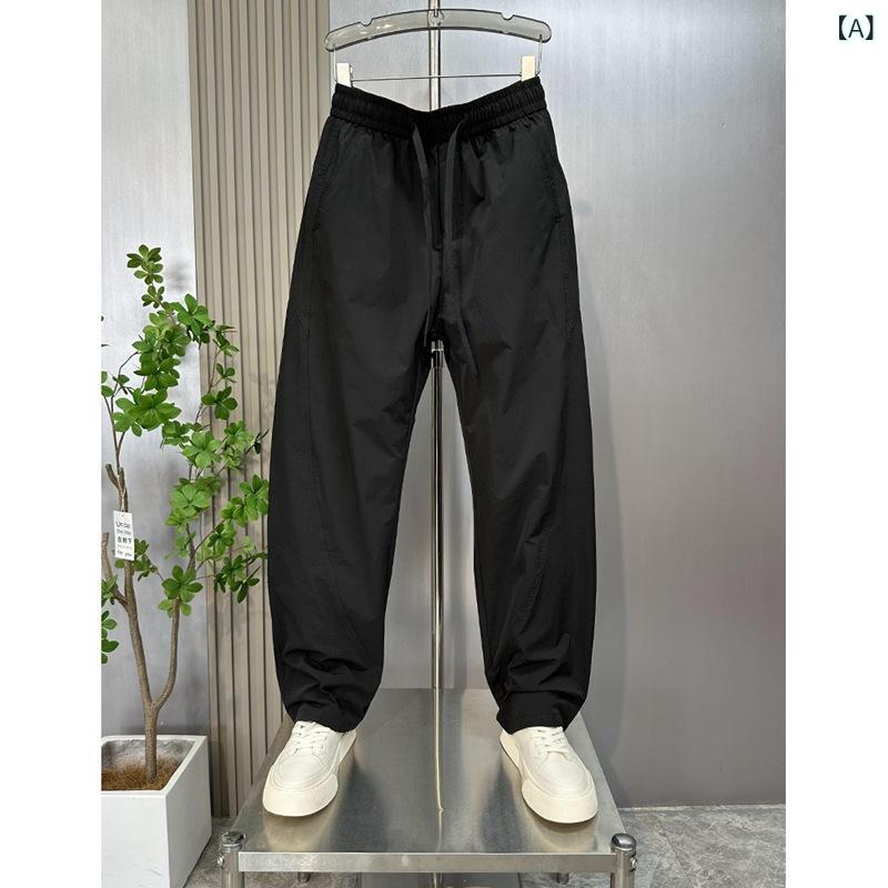 カーゴパンツ メンズ 春夏 薄手 メッシュ 切り替え ワークパンツ 男性用 ワイドパンツ サルエルパンツ ハーレムパンツ ストレート ストレッチ 伸縮性 通気性 軽量 カジュアル ストリート系 着回し タウンユース 普段使い