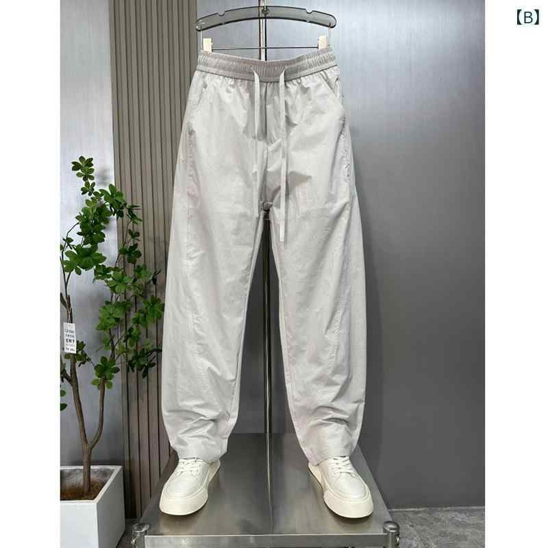 カーゴパンツ メンズ 春夏 薄手 メッシュ 切り替え ワークパンツ 男性用 ワイドパンツ サルエルパンツ ハーレムパンツ ストレート ストレッチ 伸縮性 通気性 軽量 カジュアル ストリート系 着回し タウンユース 普段使い