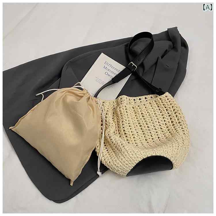 大容量 トートバッグ レディース 編み込み ワンショルダー 夏バッグ かご風 おしゃれ 軽量 通勤 マザーズバッグ ナチュラル 韓国風