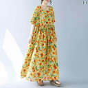 リネン ワンピース レディース ナチュラル 体型カバー 春 夏 涼しい Aライン ゆったり 綿麻 ロングワンピース 無地 おしゃれ かわいい 大人 ナチュラル服 旅行 リゾート カジュアル きれいめ