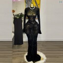 セミフォーマル レーススカート ロング丈 レディース フレアスカート おしゃれ 上品 きれいめ 結婚式 二次会 同窓会 通勤スカート 大人女子 エレガント 体型カバー 黒 白 ベージュ 春 夏 秋 冬(4)