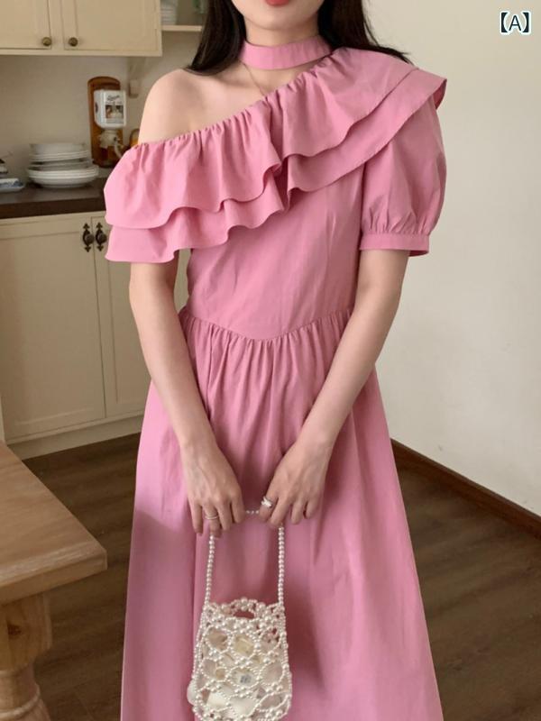 大人可愛い ティアードワンピース ロング丈 レディース フレア Aライン きれいめ ワンピース 体型カバー ゆったり おしゃれ ナチュラルコーデ 無地 シンプル 春 夏 秋 リゾート 休日コーデ 通勤