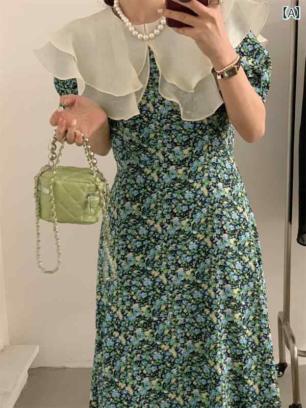 大人可愛い ティアードワンピース ロング丈 レディース フレア Aライン きれいめ ワンピース 体型カバー ゆったり おしゃれ ナチュラルコーデ 無地 シンプル 春 夏 秋 リゾート 休日コーデ 通勤