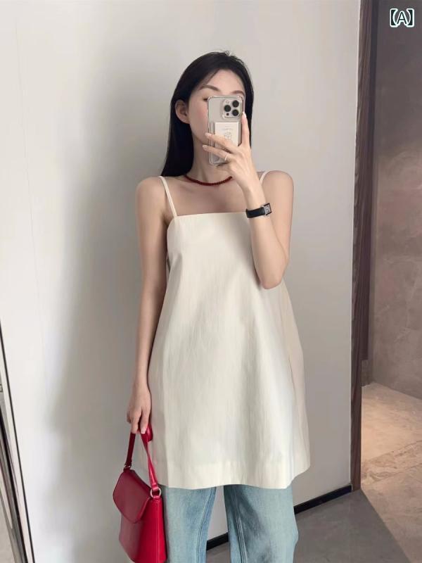 キャミワンピース レディース 重ね着 きれいめ ロングワンピース マキシ丈 Aライン ゆったり 無地 ナチュラル 涼しい レイヤードコーデ 春 夏 秋 大人可愛い カジュアルワンピース 体型カバー トレンド