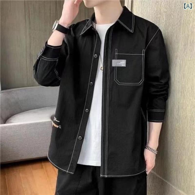 ボタンダウンシャツ メンズ 長袖 無地 きれいめ カジュアル ビジネス シャツ スリム フィット ワイシャツ おしゃれ シンプル 通勤 オフィスコーデ 春 秋 冬 大人 30代 40代 大きいサイズ対応