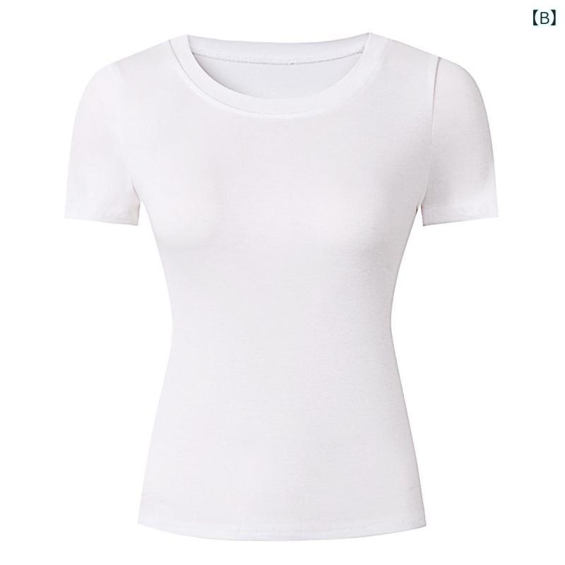 Tシャツ レディース クロップド丈 半袖 短め トップス 無地 おしゃれ 可愛い 韓国風 カジュアル 着痩せ スリム フィット 夏 春 ダンス 衣装 トレンド 薄手 涼しい ハイウエストに合う 20代 30代