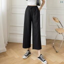 ワイドパンツ レディース 春 夏 秋 冬 ハイウエスト ゆったり 体型カバー 美脚効果 ウエストゴム カジュアル きれいめ 大人 おしゃれ 無地 楽ちん ロング...