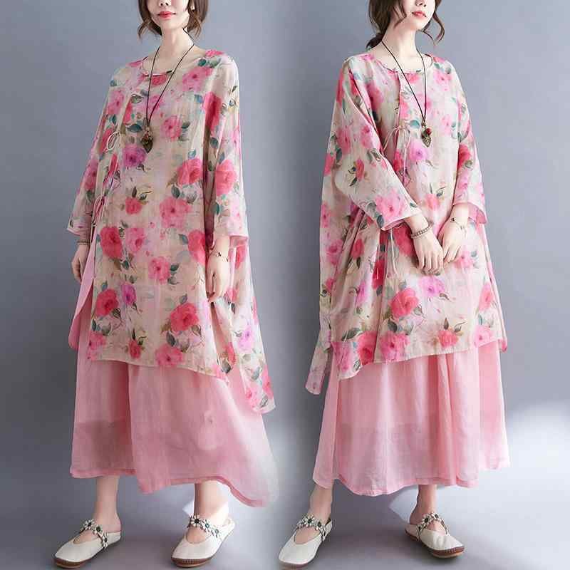 リネン ワンピース 夏 ゆったり ロングワンピース レディース 体型カバー 無地 綿麻素材 接触冷感 涼しい ナチュラル 半袖 ノースリーブ 大人カジュアル 春夏