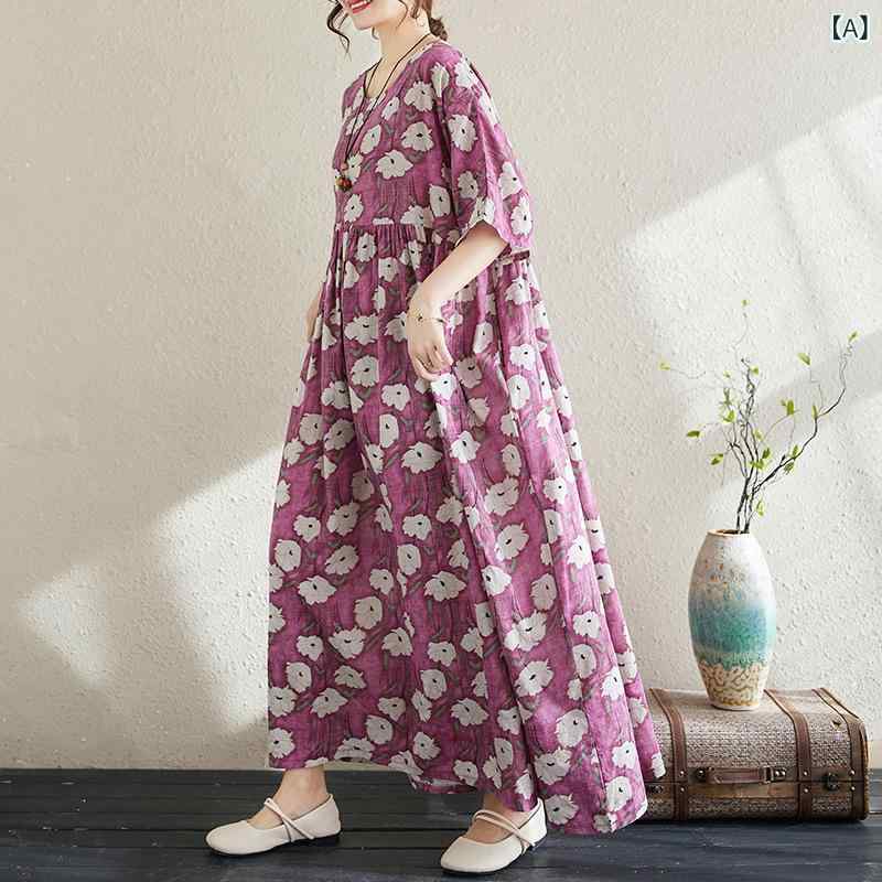 リネン ワンピース 夏 ゆったり レディース ロング丈 ノースリーブ 無地 綿麻素材 体型カバー 涼しい 通気性 春夏 マキシ丈ワンピース ナチュラル きれいめ