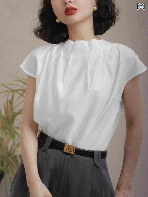 シフォンシャツブラウスレディースカ...