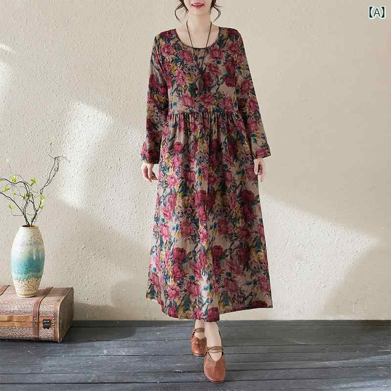 リネン ワンピース 夏 ゆったり レディース ロング丈 ノースリーブ 無地 綿麻素材 体型カバー 涼しい 通気性 春夏 マキシ丈ワンピース ナチュラル きれいめ