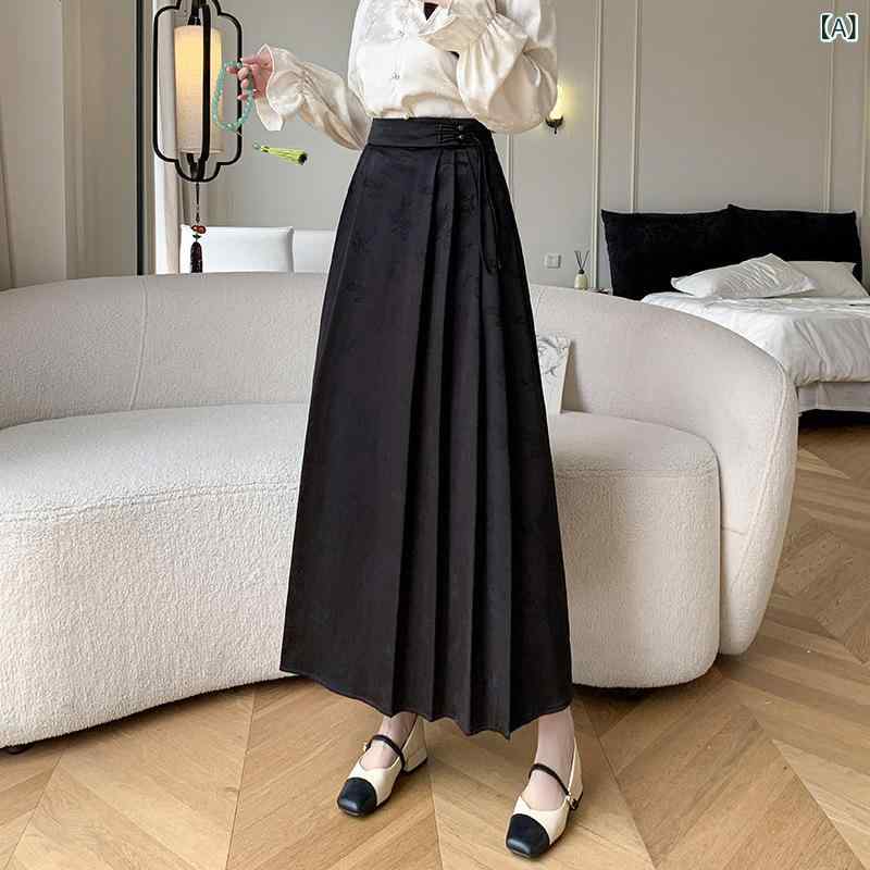 プリーツスカート ロング フレア マキシ レディース ウエストゴム ボリュームあり 太めプリーツ 裏地付き ミモレ丈 無地 黒 グレー ベージュ 大きめサイズ 体型カバー 着痩せ効果 春夏秋冬 きれいめ カジュアル 通勤もOK