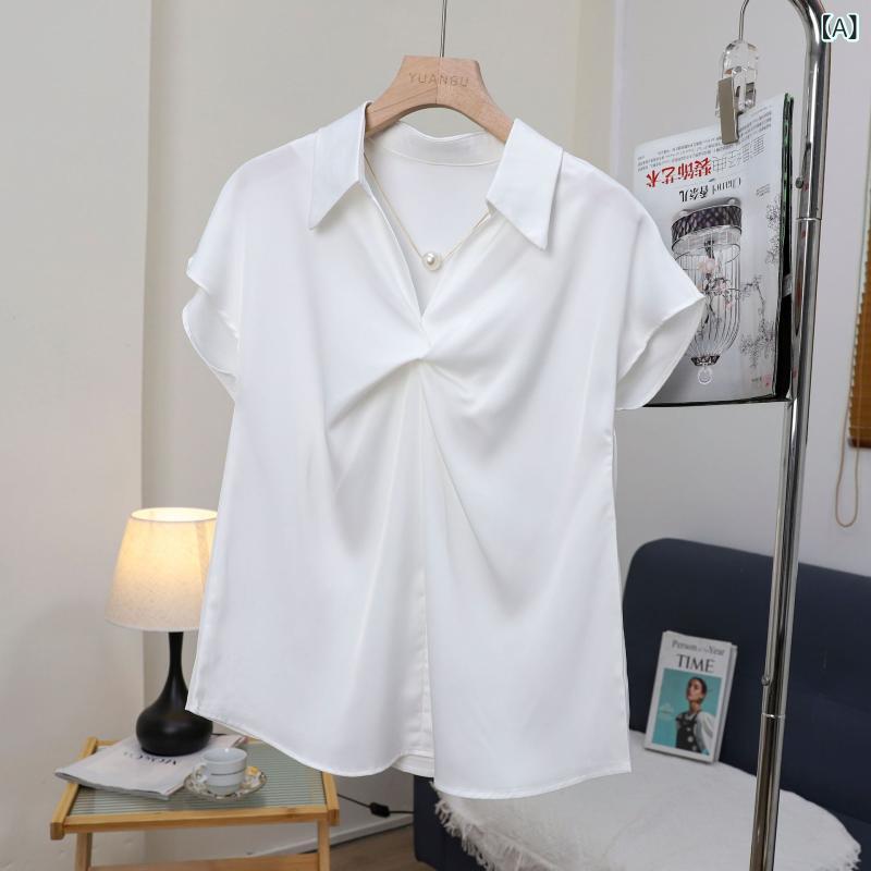 シフォンシャツブラウスレディース七...