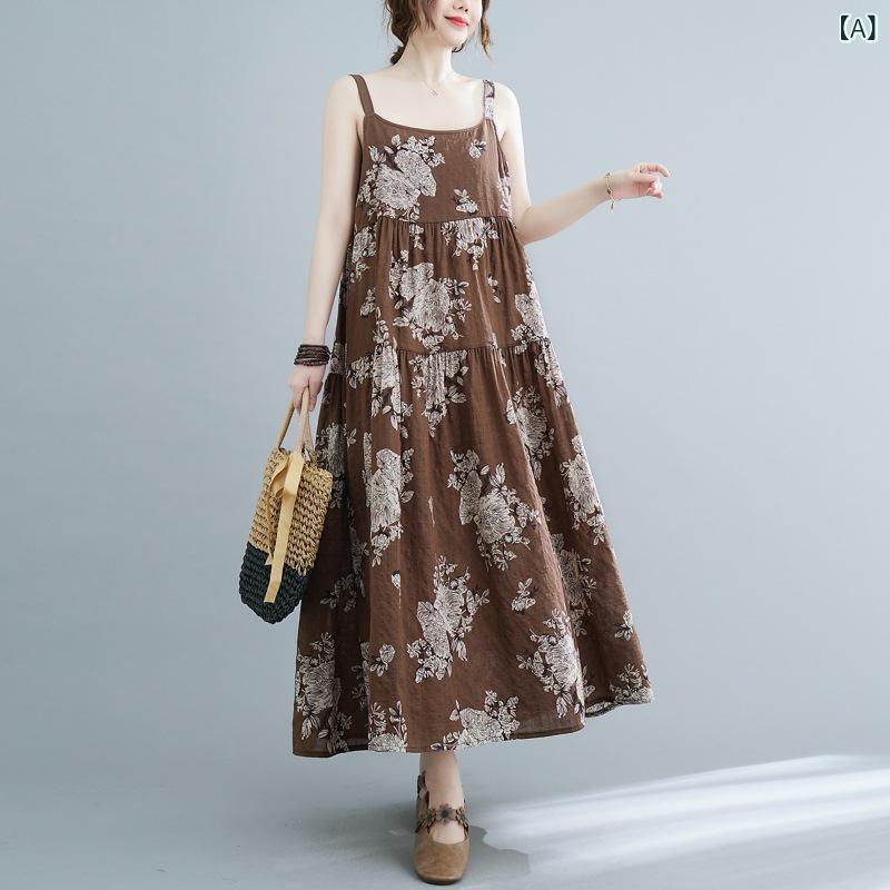 リネン ワンピース 夏 ゆったり 半袖 ロングワンピース 綿麻混素材 きれいめ 涼感 接触冷感 体型カバー 無地 ナチュラル 大きめサイズ 30代 40代 50代対応