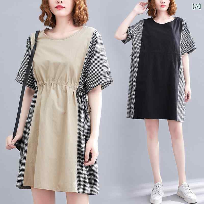 リネン ワンピース 夏 ゆったり 半袖 ロングワンピース 綿麻混素材 きれいめ 涼感 接触冷感 体型カバー 無地 ナチュラル 大きめサイズ 30代 40代 50代対応