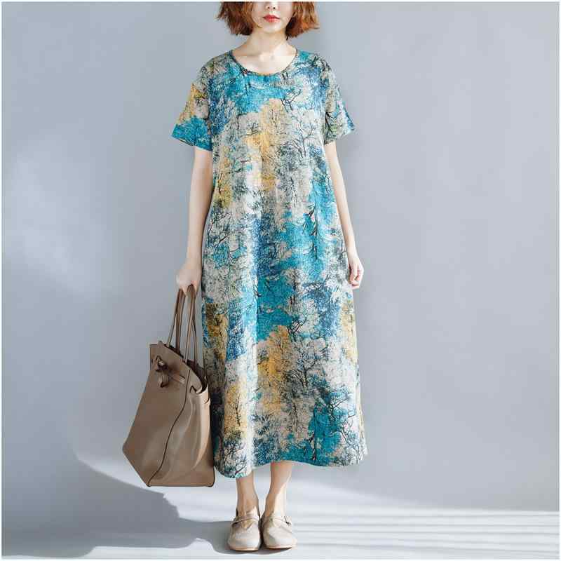 リネン ワンピース 夏 ゆったり ノースリーブ ロング レディース 体型カバー 接触冷感 涼しい 綿麻混素材 ナチュラル 無地 大きいサイズ 春夏ワンピ