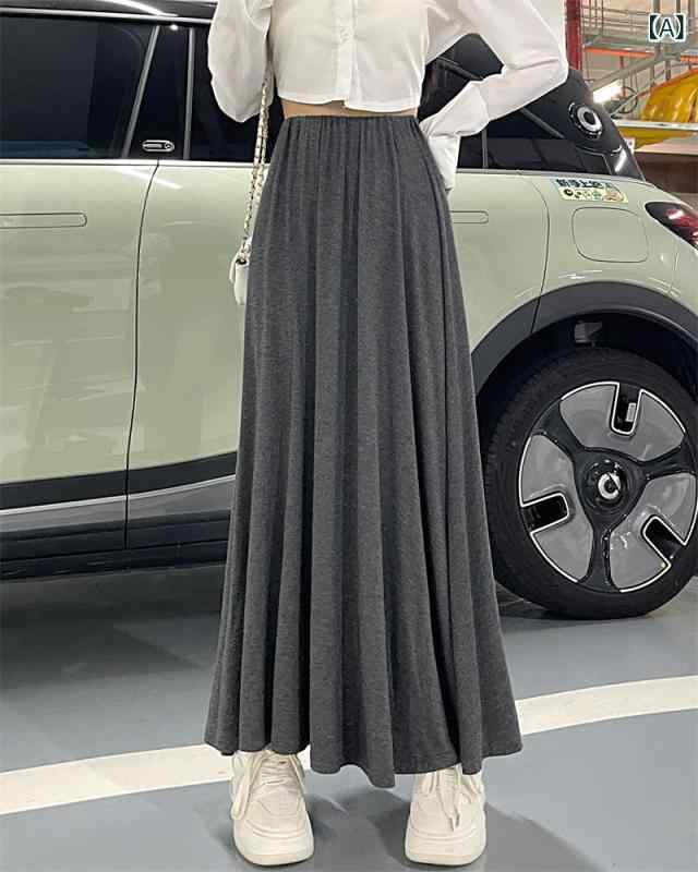 プリーツスカートロングウエストゴム...