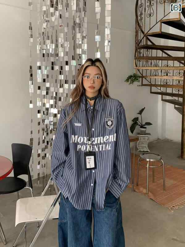 レディース シャツ ストライプ オーバーサイズ 体型カバー ゆったり トップス 長袖 羽織 春 夏 薄手 きれいめ カジュアル 通勤