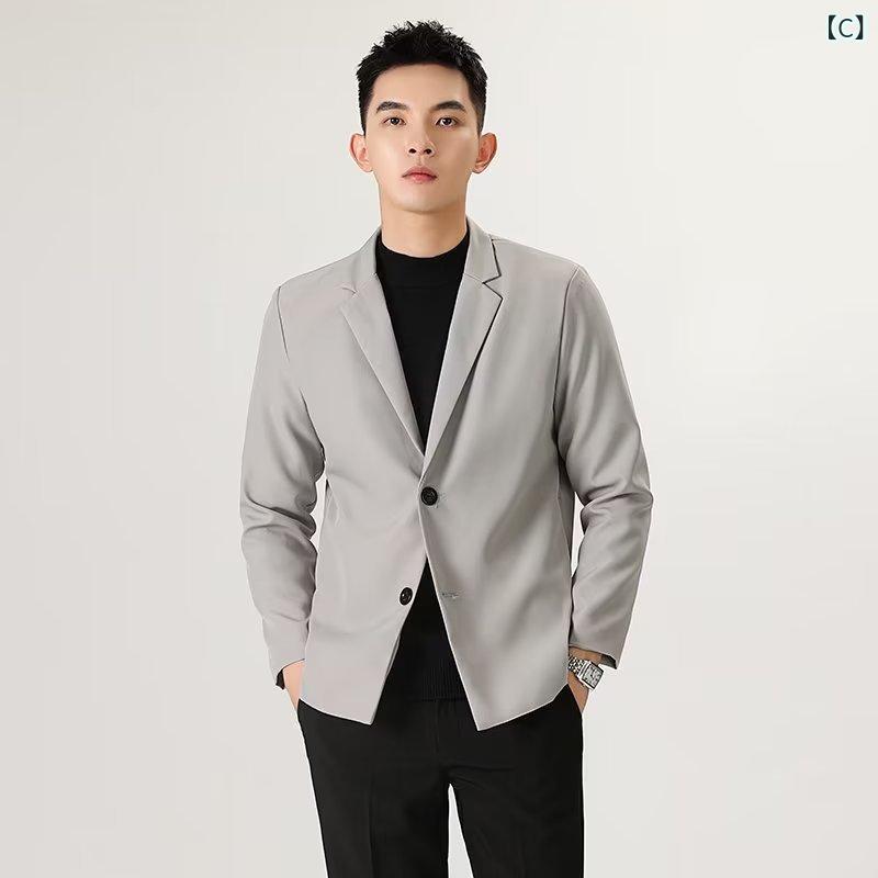 メンズ ビジネススーツ 結婚式 二次会 スーツセット 細身 ストレッチ 着心地良い カジュアルスーツとしても 春秋冬 2025新作