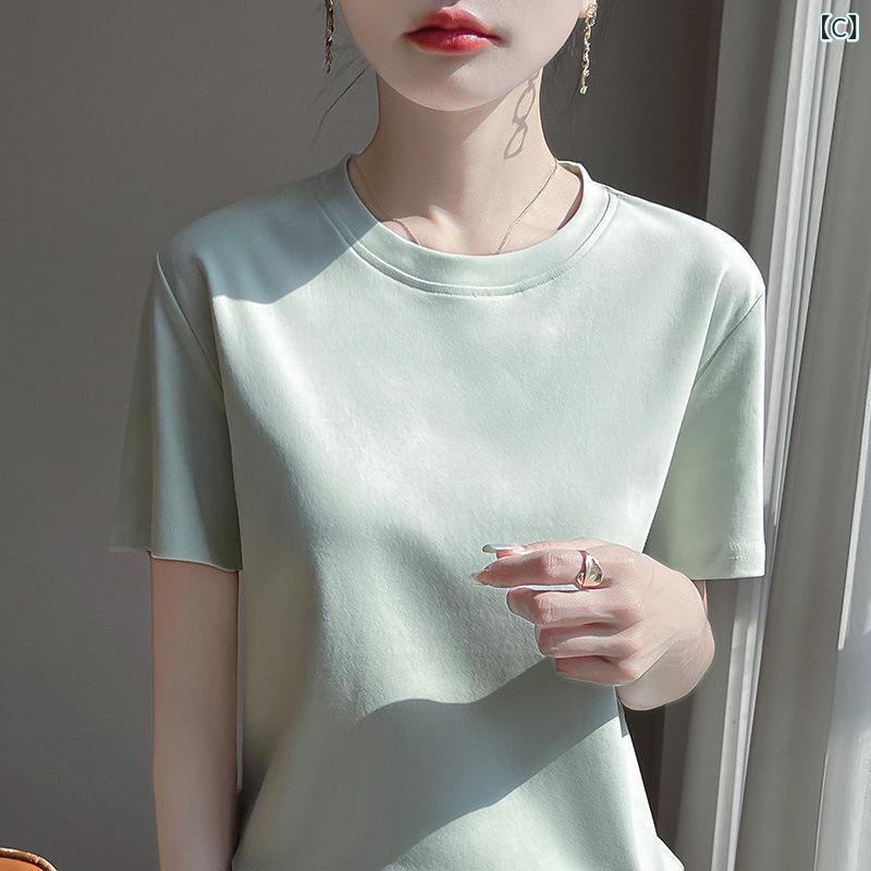 Tシャツ レディース 大きいサイズ 半袖 無地 クルーネック Vネック Uネック ゆったり トップス 体型カバー カジュアル 春夏 2025新作