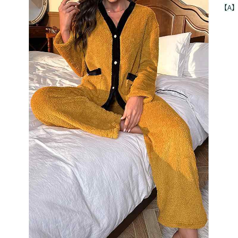 ルームウェア レディース もこもこ 大きいサイズ 上下セット パジャマ 部屋着 ふわふわ あったか 冬用 可愛い 長袖 2025新作