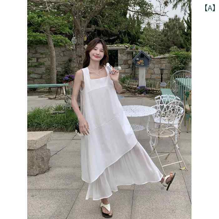 サロペットワンピース レディース 春夏 大人可愛い Vネック ジャンパースカート ゆったり Aライン 体型カバー 無地 ロング丈 マタニティ おしゃれ きれいめ