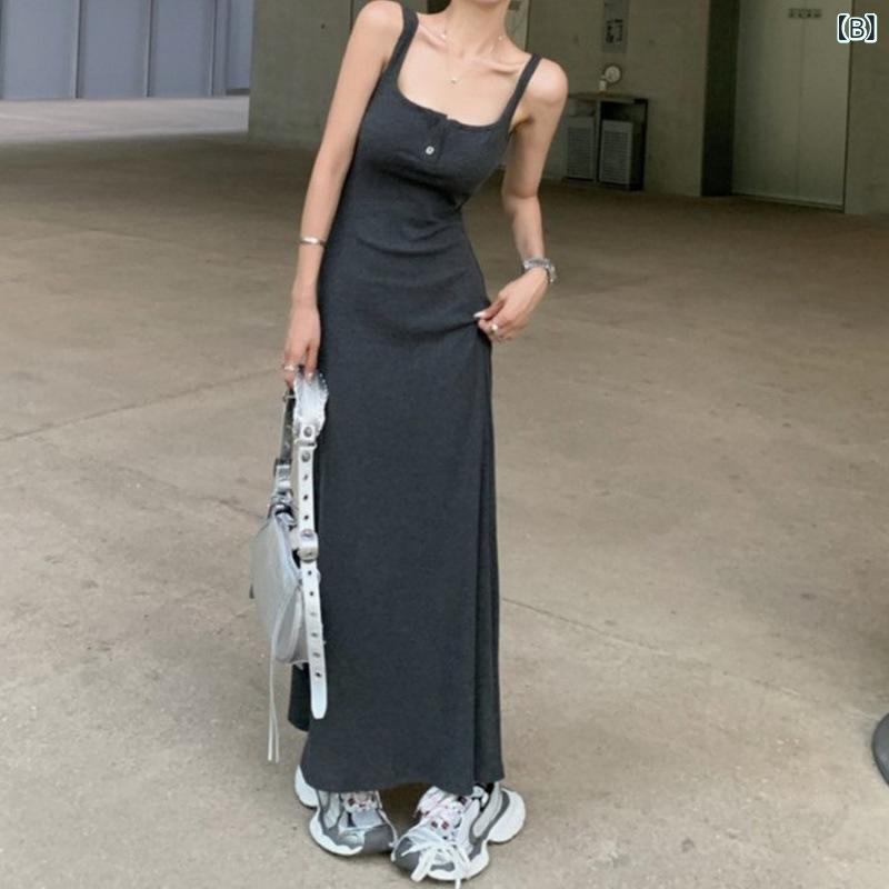 サロペットワンピース レディース Vネック 春夏 大人可愛い おしゃれ ロング丈 体型カバー ゆったり オーバーオール デニムorリネン素材 マタニティ リラックス感満載 着回し抜群