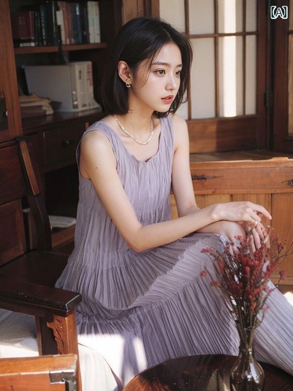 サロペットワンピース デニム レディース 春夏秋冬 オールシーズン Vネック Aライン ロング丈 ゆったり ゆるシルエット ポケット付き マタニティ 体型カバー 高見え 大人カジュアル