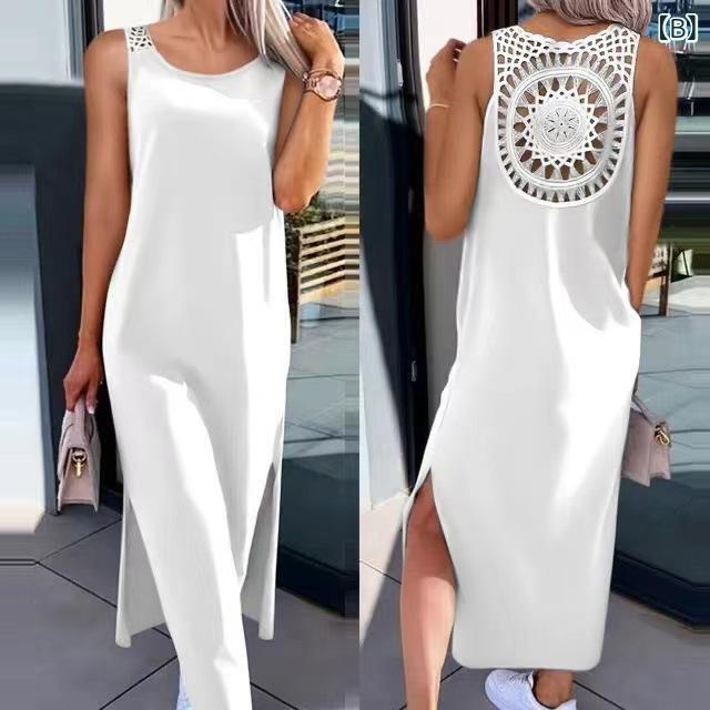 デニムサロペットワンピース レディース Vネック ロング丈 ジャンパースカート ゆったり カジュアル オーバーオール オールシーズン 体型カバー きれいめ 大人可愛い