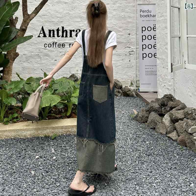 サロペットワンピース レディース Vネック ロング丈 ジャンパースカート 着回し抜群 オールシーズン 体型カバー 大人カジュアル 重ね着 おしゃれ きれいめ