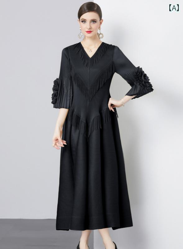 パーティードレス ロング丈 総レース 袖あり レディース 結婚式 披露宴 二次会 お呼ばれ フォーマル きれいめ 上品 体型カバー S〜XXL