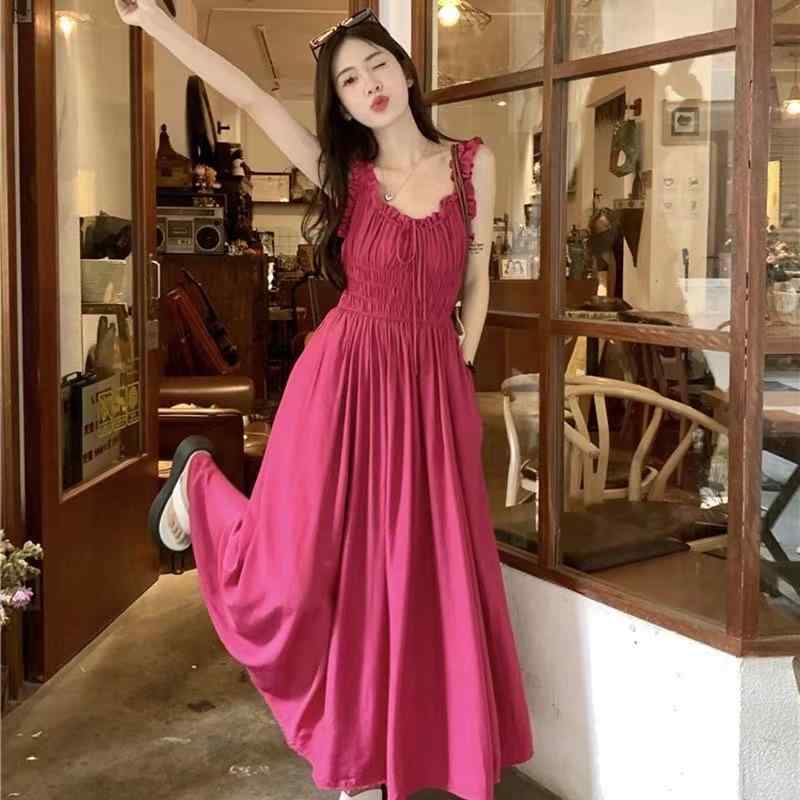 ジャンパースカート デニム レディース ミモレ丈 きれいめ 大人カジュアル サロペット風 肩紐調整 春夏秋 ワンピース