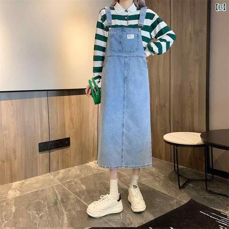 ジャンパースカート レディース 春夏秋冬 ロング丈 ガーリー 通学 XXL シワになりにくい