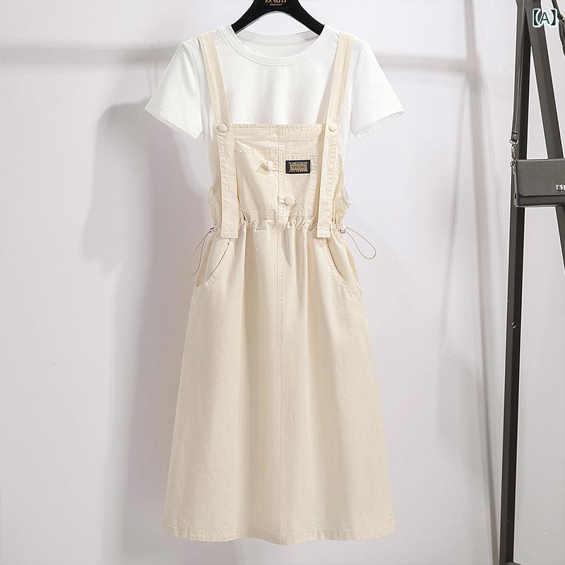 ジャンパースカート 大きいサイズ レディース ロング ゆったり 体型カバー 袖なし きれいめ 通勤 お出かけ 春夏秋 ワンピース