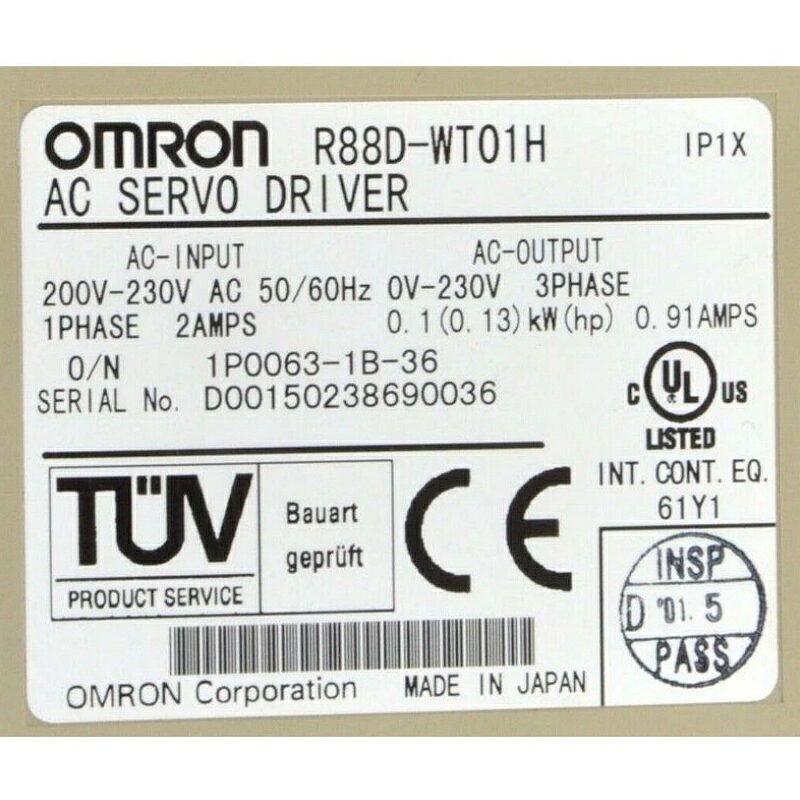 Rakuten - 新品★送料無料★OMRON オムロン R88D-WT01H サーボドライブ★1年保証