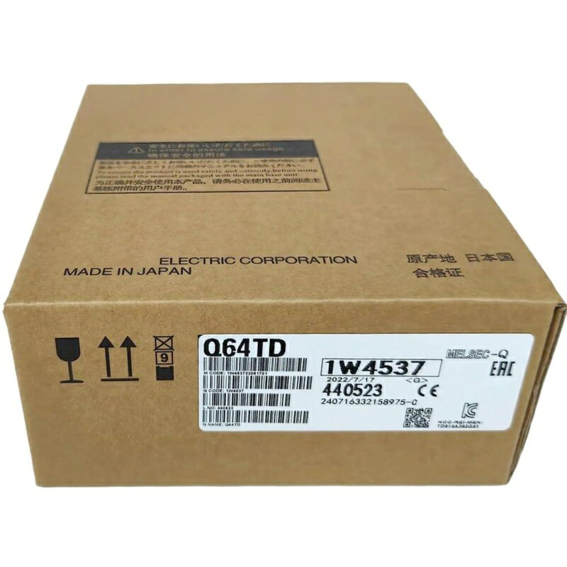 商品詳細 基本情報 商品名：Q64TD 一般名称：Q64TD 販売者：堀部　有紀 新品未使用 1 年保証（商品お受け取り後より適用）。 複数在庫ございます、同梱発送大歓迎です！ 発送詳細：全国一律送料無料、お届けまで通常 5～7 日程度かかります。天候・配送業者の都合により、お届けに遅延が発生する場合がございます。 スムーズな配送のため、会社名と受取人名を正確に全てご記入ください。ご了承ください。 出品中の商品は生産終了品や長期保管品が含まれる場合がございますが、全品動作確認済みで正常動作を保証いたしますのでご安心ください。 輸送時の影響により、梱包箱に若干の凹みや小傷がある場合がございます。何卒ご了承のほどよろしくお願いいたします。 ご不明な点がございましたら、お気軽にお問い合わせください。お世話になります。 弊店では三菱電機、安川電機、富士電機、オムロン等のサーボモーター及び各種モーターを販売しております。 弊店出品商品は全て 1 年保証付きですので、ご安心ください。 ご不明な点がございましたら、質問欄よりお問い合わせください。 出品以外の上記メーカーのサーボモーターも取り扱い可能です。ご希望の部品がございましたら、お気軽にご連絡ください。お得なお見積りをご提出いたします。 現在、未出品商品のお問い合わせにも対応可能です。 メールアドレス：store_rakuten@eta-online.xyz までご連絡をお待ちしております。 今後ともどうぞよろしくお願いいたします。
