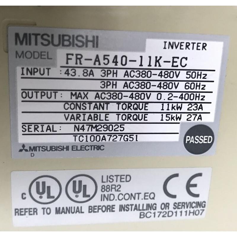Rakuten - 新品★送料無料★MITSUBISHI 三菱電機 FR-A540-11K-EC★1年保証