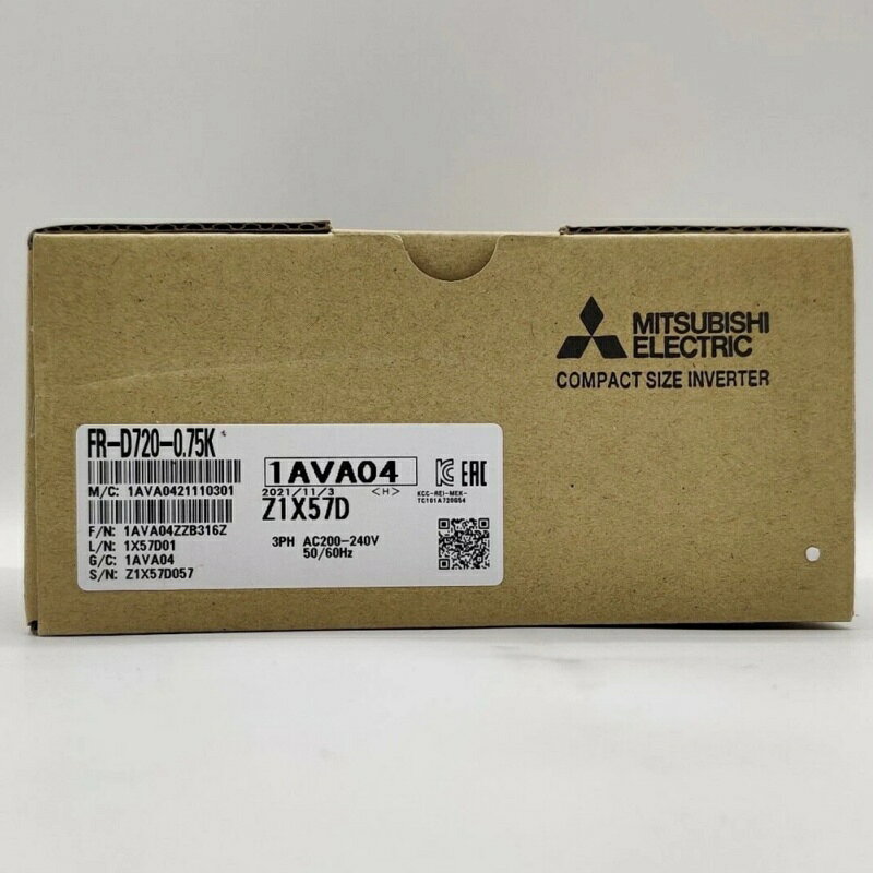 FR-D720-0.75K 1個 三菱電機（MITSUBISHI ELECTRIC） FR-D720-0.75K (簡単・パワフル小型
