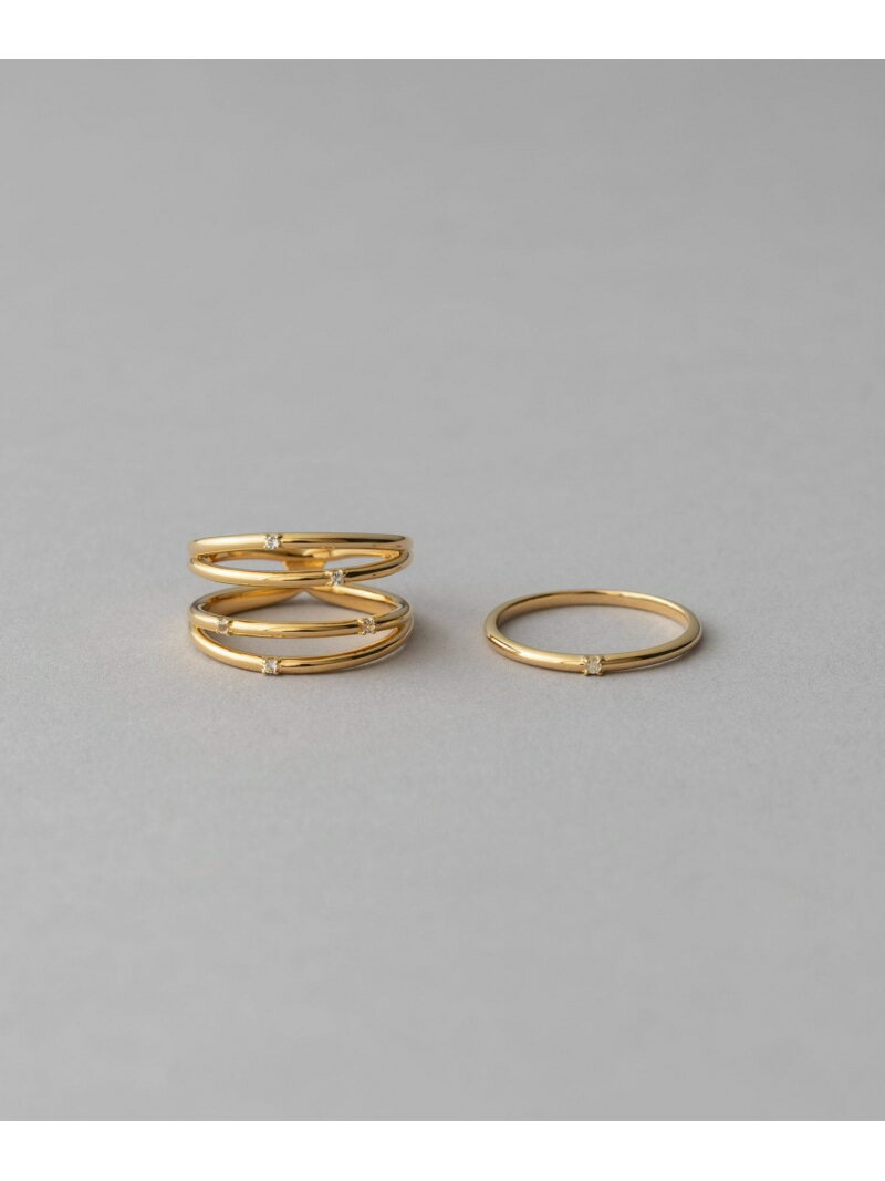 [Winter/JUST MY TREAT] パズルリング ラブラドーライト/ホワイトトパーズ リング ete エテ アクセサリー・腕時計 リング・指輪 イエロー【送料無料】[Rakuten Fashion]